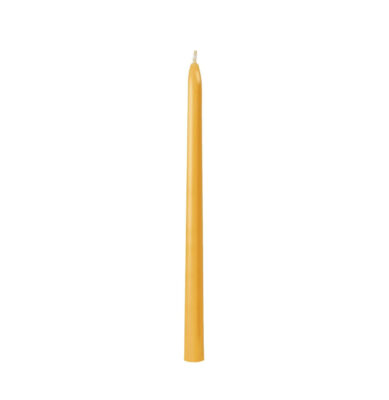 Beeswax taper candle church 12 inch
