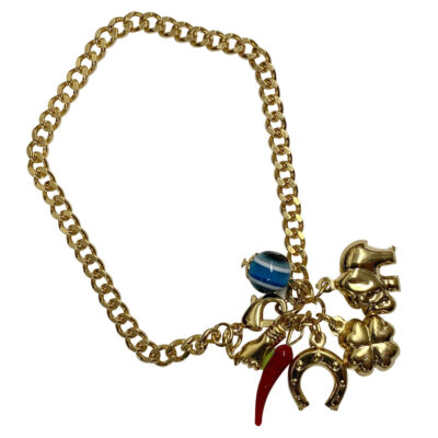 Good luck charm bracelet evil eye gold 83288