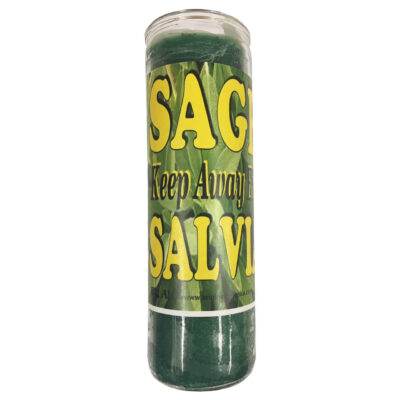 Sage keep away evil salvia candle 32387